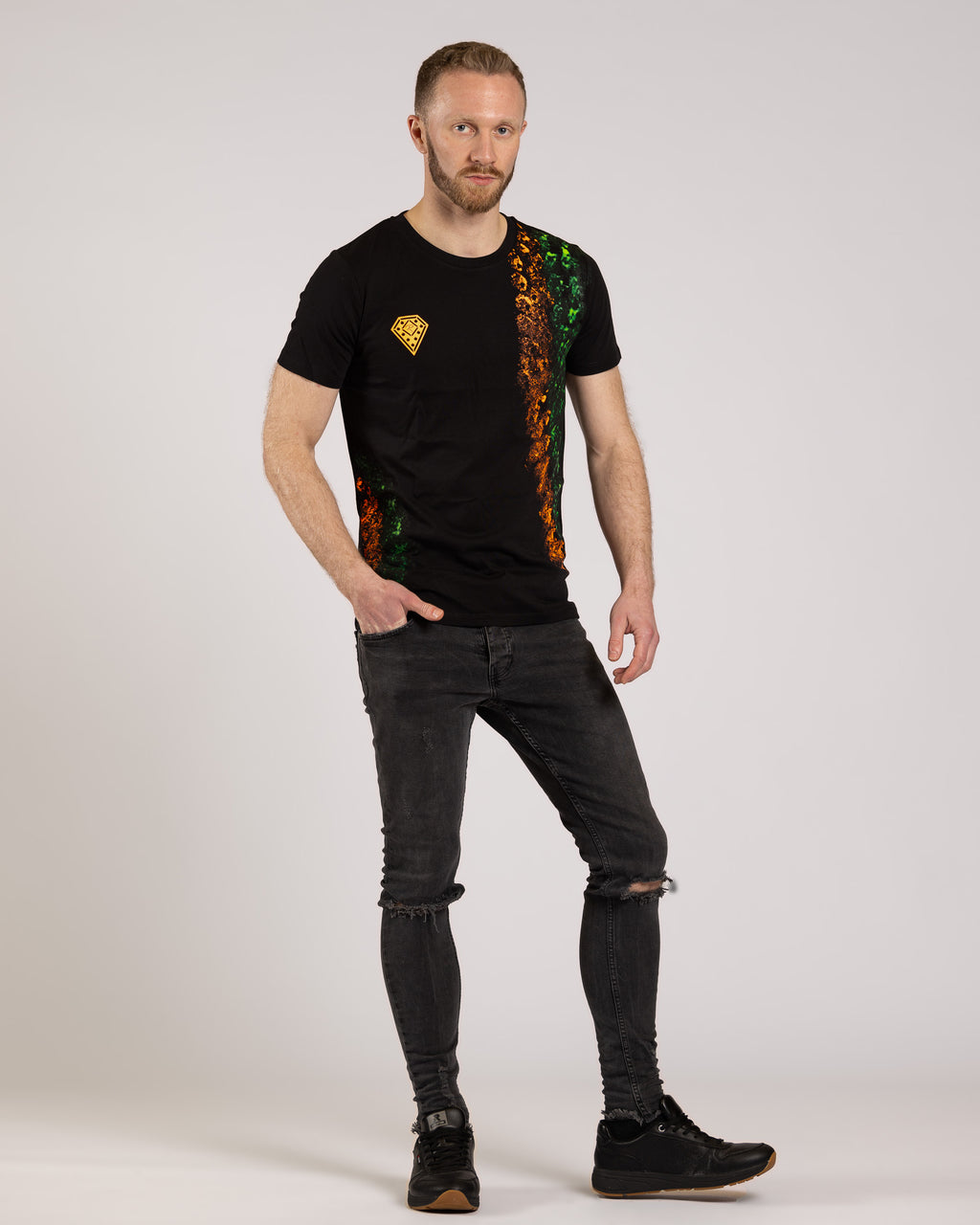 T-shirt bicolore visage