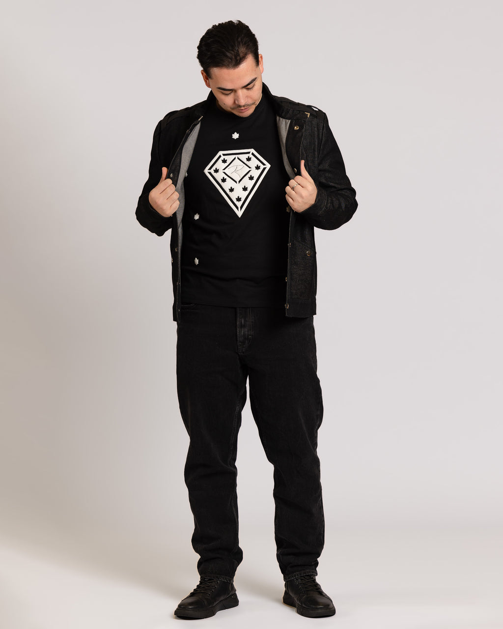 Jeansjacke mit Schulter Baumwollband