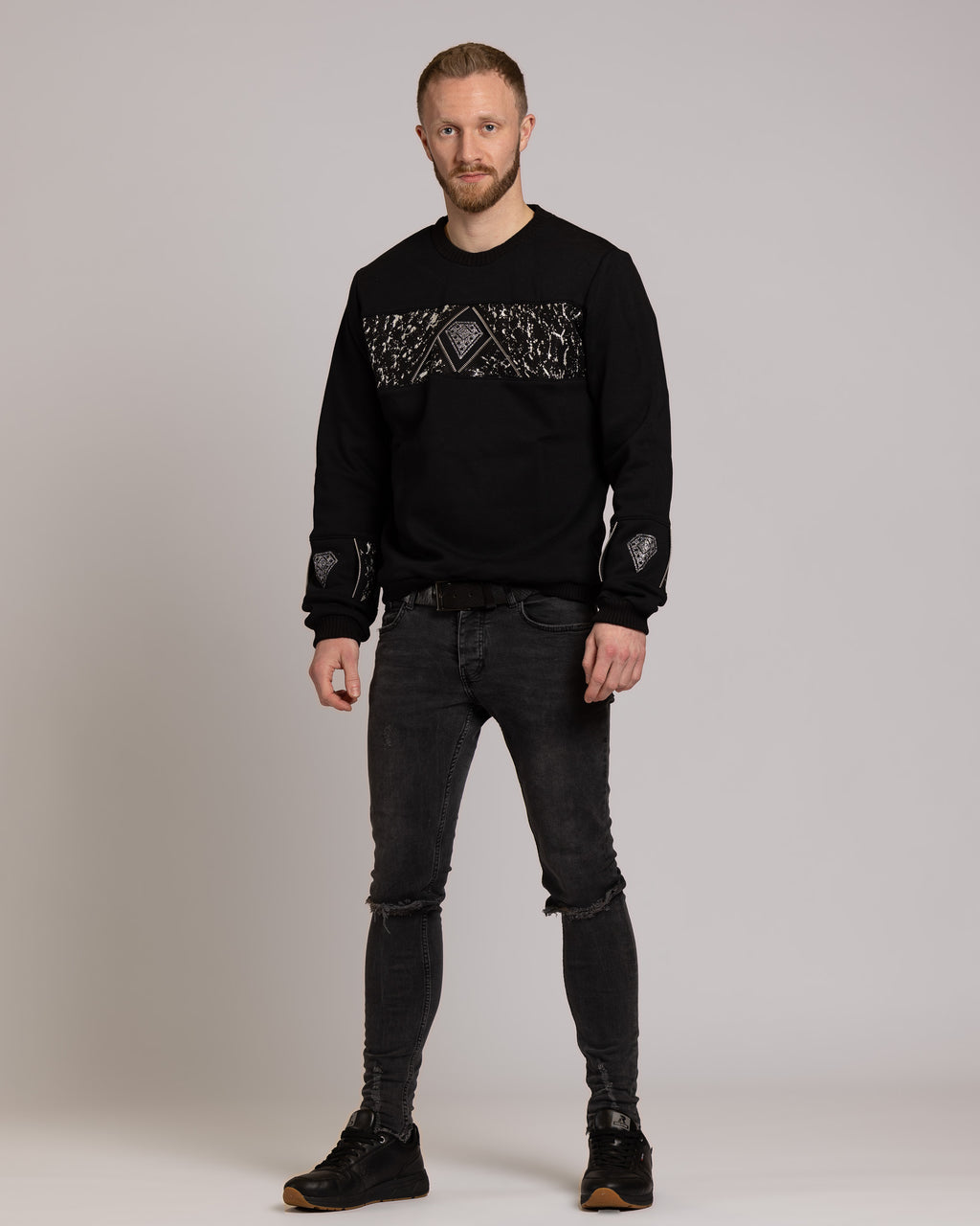 Pullover mit Metallreißverschluss