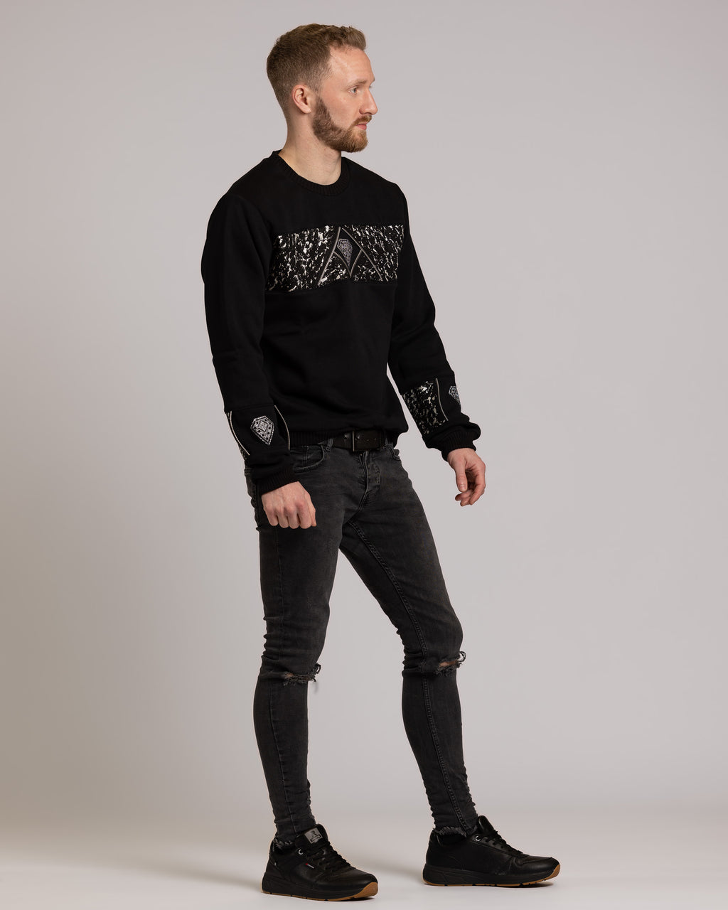 Pullover mit Metallreißverschluss