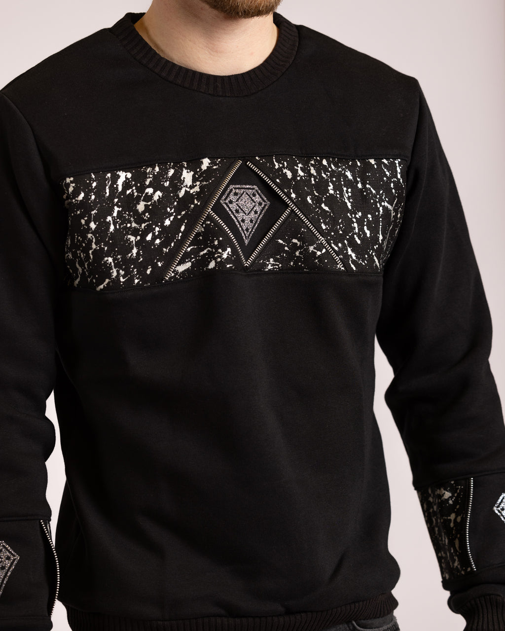 Pullover mit Metallreißverschluss